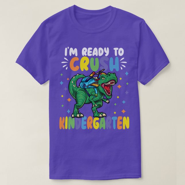 Camiseta Crianças, estou pronto para esmagar dinossauros do (Frente do Design)