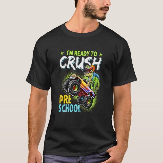 Camiseta Crianças, estou pronto para esmagar o caminhão pré (Frente)