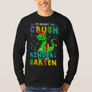 Camiseta Crianças, estou pronto para esmagar o dinossauro d