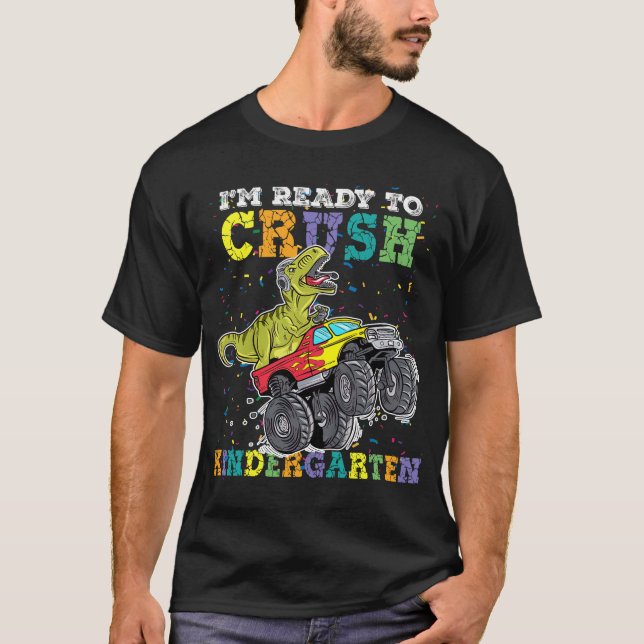 Camiseta Crianças, estou pronto para esmagar o monstro do j (Frente)