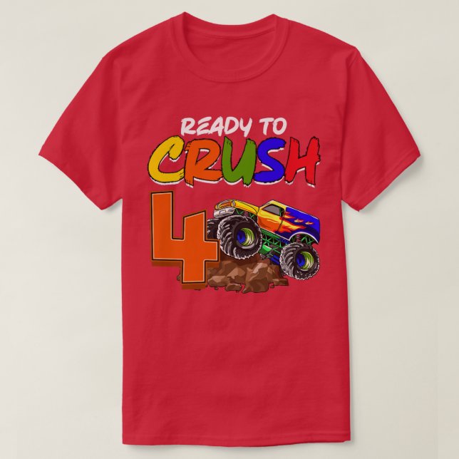 Camiseta Crianças, estou pronto para esmagar o quarto monst (Frente do Design)