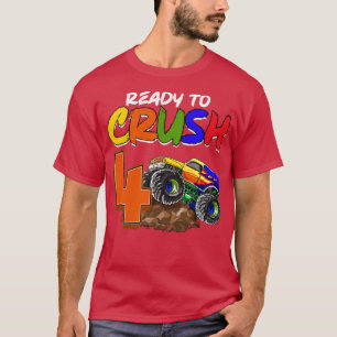 Camiseta Crianças, estou pronto para esmagar o quarto monst