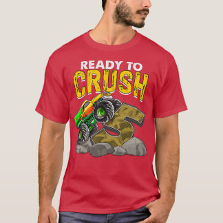 Camiseta Crianças, estou pronto para esmagar sendo 5 Monstr