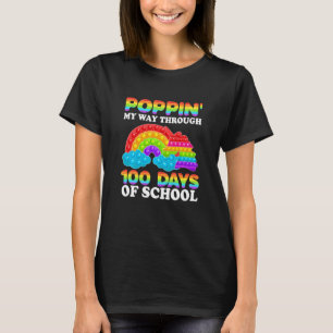 Camiseta Crianças Estourando Meu Caminho Através de 100 Dia