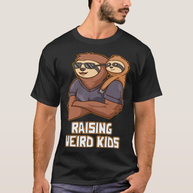 Camiseta Crianças Estranhas Pais Pais Humor Familiares (Frente)