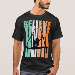 Camiseta Crianças Eu Amo Ar Ioga Dança Acredite Ioga Aérea