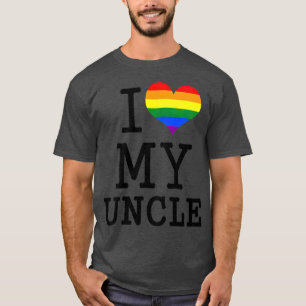 Camiseta Crianças Eu Amo Meu Tio LGBT Sinalizador Gay Tio