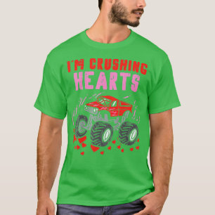 Camiseta Crianças Eu Esmago Corações Monstro Garoto Toddler