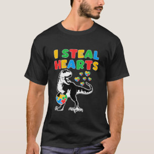 Camiseta Crianças Eu Roubo Corações, Quebra-cabeça, Autismo