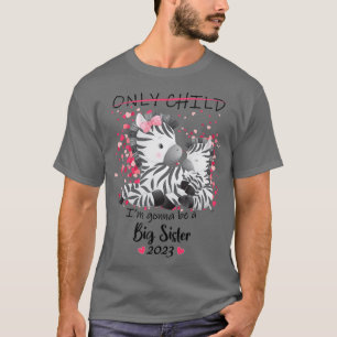 Camiseta Crianças Eu serei uma Irmã Grande 2023 Gravidez An