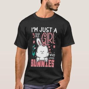 Camiseta Crianças, eu sou apenas uma garota de 3 anos que a