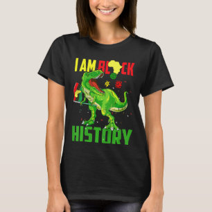 Camiseta Crianças Eu Sou Negro História Mês Dinossauro Afri
