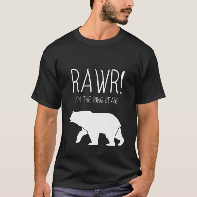 Camiseta Crianças Eu sou o Anel Urso Engraçado Crianças And (Frente)