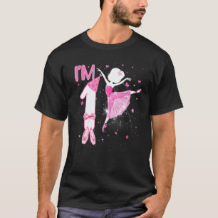 Camiseta Crianças Eu sou primeiro aniversario Ballerina Bal