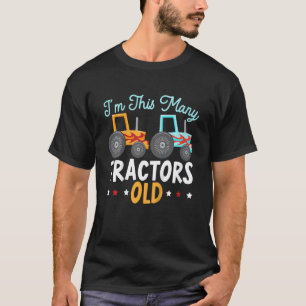 Camiseta Crianças Eu sou tantos Tratores Dois segundos aniv