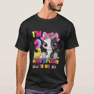 Camiseta Crianças, eu tenho 3 anos, garotas aniversário de
