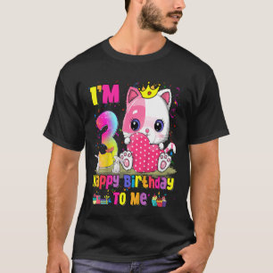 Camiseta Crianças, eu tenho 3 anos, garotas aniversário de