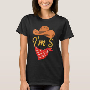Camiseta Crianças, eu tenho 5 anos, 5 de vovó de cavalo