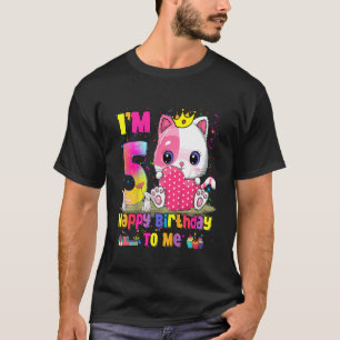 Camiseta Crianças, eu tenho 5 anos, 5, meninas, adolescente