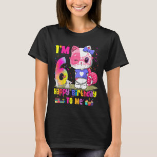 Camiseta Crianças, eu tenho 6 anos, 6, meninas, adolescente