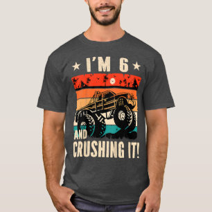 Camiseta Crianças, eu tenho 6 anos, e estou jogando no Mons