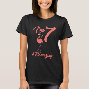Camiseta Crianças, eu tenho 7 anos e uma garota de aniversá