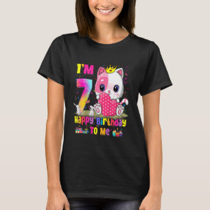 Camiseta Crianças, eu tenho 7 anos, garotas 7 de aniversári