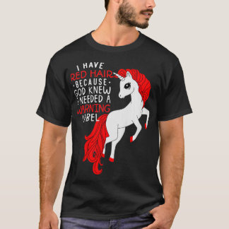 Camiseta Crianças eu tenho cabelo vermelho porque Deus sabi