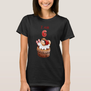Camiseta Crianças Eu tenho seis anos para garotas que amam 
