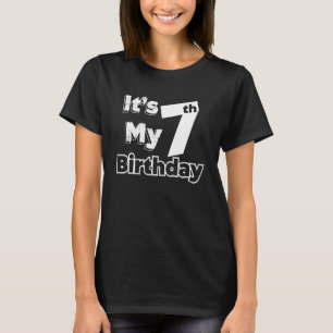 Camiseta Crianças, eu tenho sete anos e é meu aniversário d