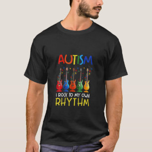 Camiseta Crianças Eu Toquo Minha Guitarra de Ritmo Próprio