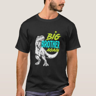 Camiseta Crianças, eu vou ser um grande irmão de novo Dinos