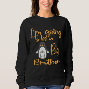 Camiseta Crianças eu vou ser um irmão mais velho pengüim Pr