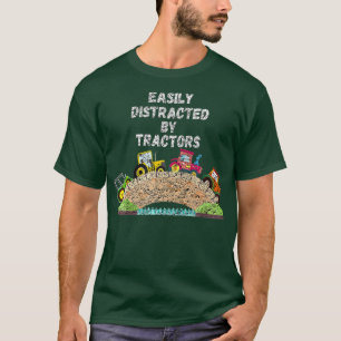 Camiseta Crianças facilmente distraídas por Trators Toddler