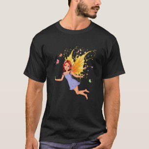 Camiseta Crianças Fada Com Asas De Borboleta Fabulosa