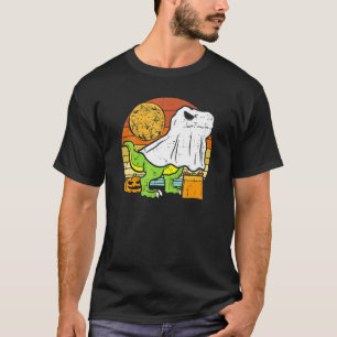 Camiseta Crianças Fantasmas Dinossaur Dino Trex Moon Candy