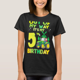 Camiseta Crianças Farmer Bday Do Meu Caminho É Meu Aniversá