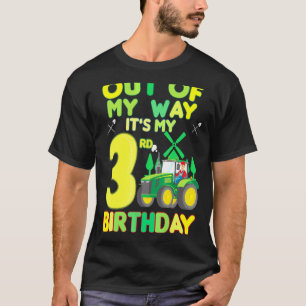 Camiseta Crianças Farmer Bday Do Meu Caminho É Meu aniversá