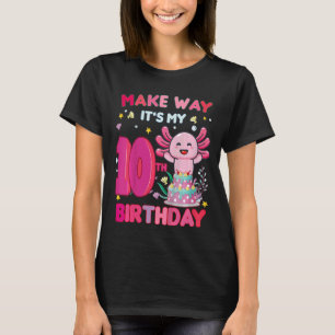 Camiseta Crianças fazem caminho É meu décimo aniversário, C