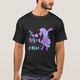 Camiseta Crianças fazendo dabing unicórnio 100 dias mágico