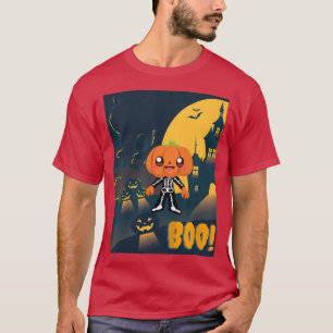 Camiseta Crianças Feliz Halloween Skeleton Design 