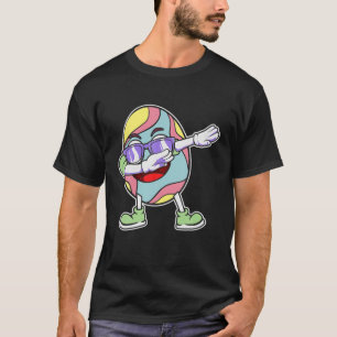 Camiseta Crianças Feliz Páscoa Dabbing Orelhas de Coelho Ov