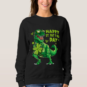 Camiseta Crianças Feliz Rua Pat Trex Day Dino Dia de São Pa