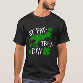 Camiseta Crianças Feliz Rua Pat Trex Day Dino Patricks Todd