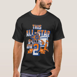 Camiseta Crianças Feliz segundo aniversário de Basquete 2 A