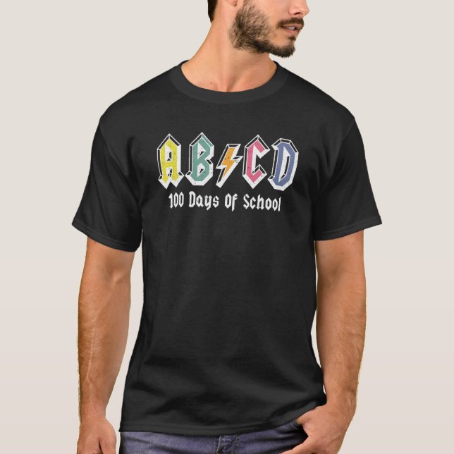 Camiseta Crianças Felizes 100 Dias De Professora Da Escola  (Frente)