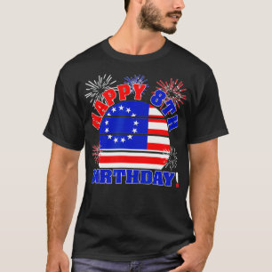 Camiseta Crianças Felizes 8º Aniversário No Dia 4 De Jul