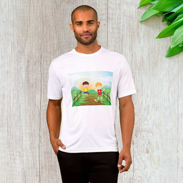Camiseta Crianças Felizes Brincando Lá Fora (Criador carregado)