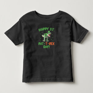 Camiseta Crianças Felizes Dia de São Patrício Trex Dia dos 