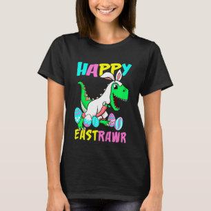 Camiseta Crianças Felizes Eastrawr T Rex Dinosaur Toddler B